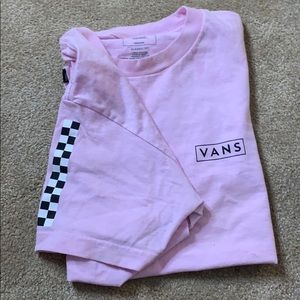 van pink checkerboard shirt
